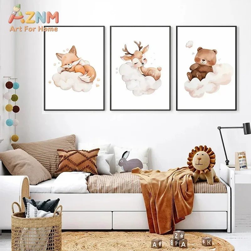 Baby Nursery Frames - AZNM, tableau sur toile représentant des
