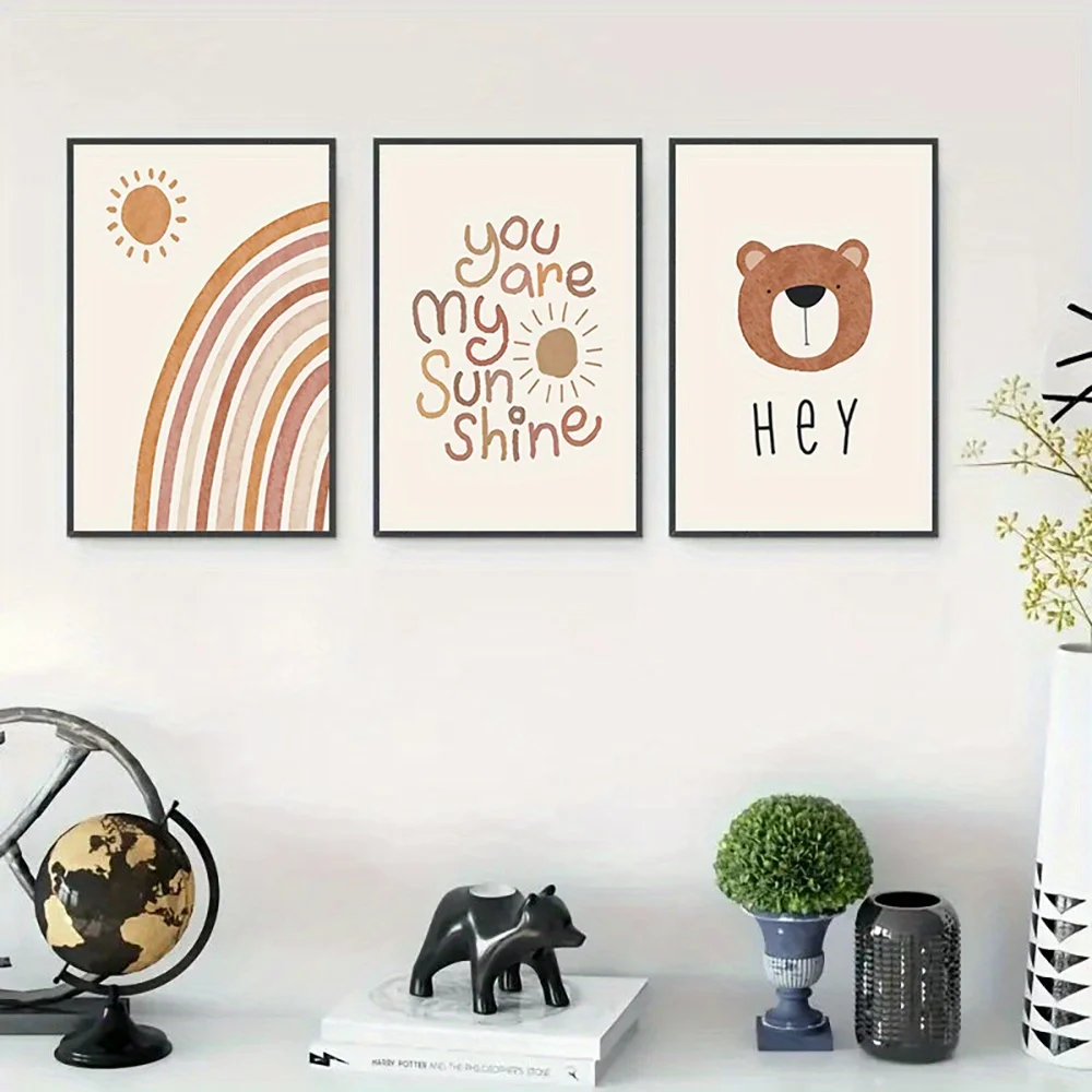Baby Nursery Frames - (Sans cadre) Ensemble de 3 toiles,