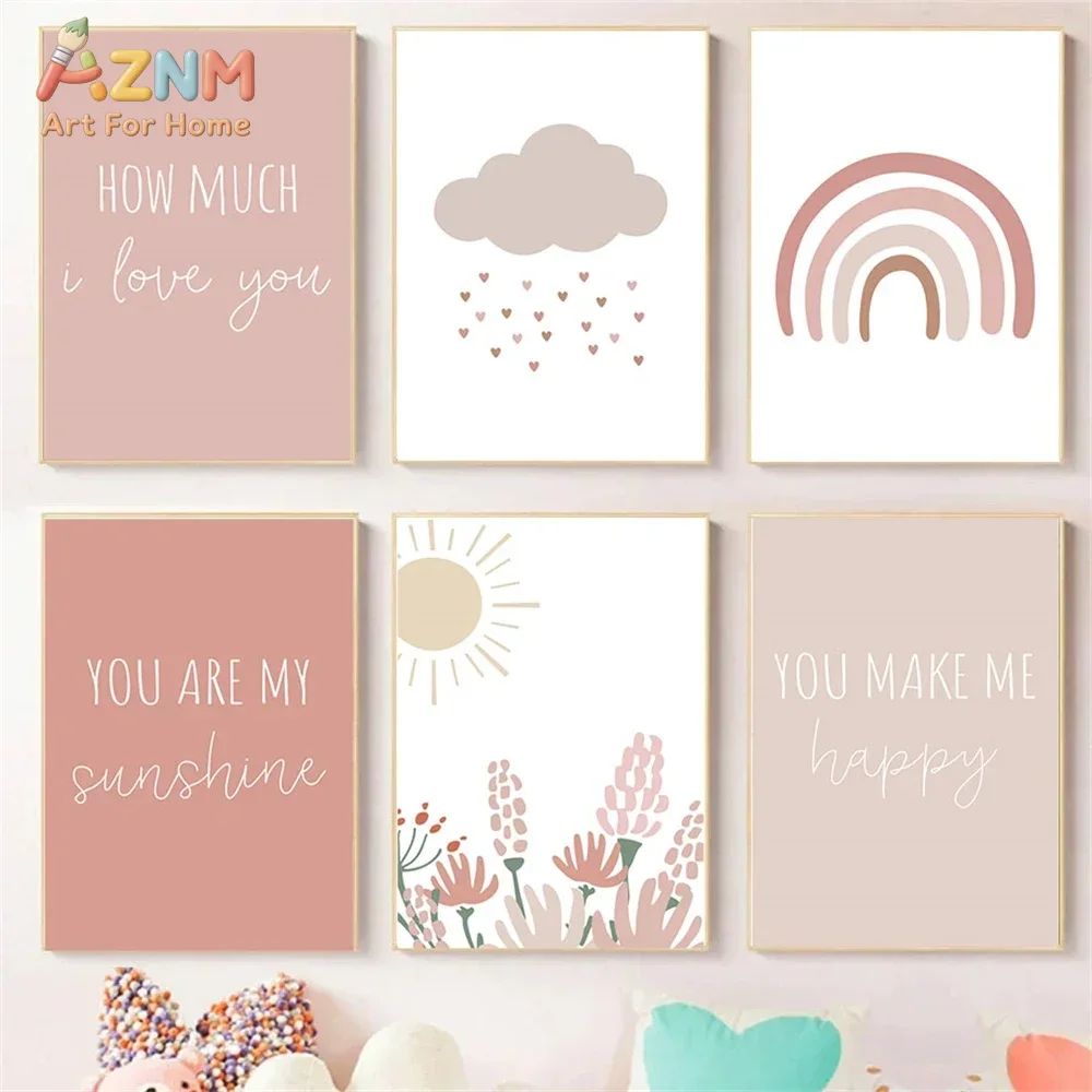 AZNM, tableau mural sur toile  - Baby Girl Nursery Quotes avis et prix